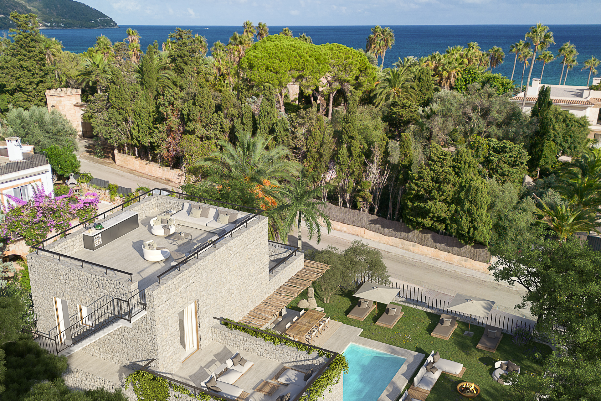 Terreno con proyecto de construcción exclusivo para una villa de lujo de nueva construcción, 07559 Port Verd (España), Solar residencial