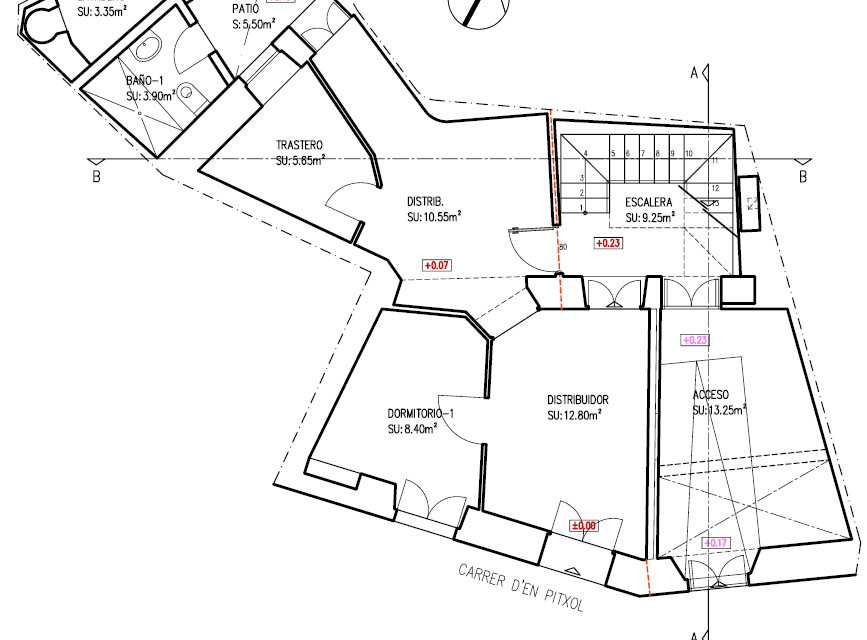 Townhouse in Artà with renovation project - New ground floor plan